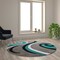 Flash Furniture Turquoise 5' x 5' Modern Plush Abstract Area Rug KP-RG952-55-TQ-GG - alternate 7